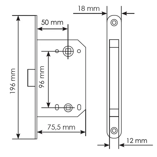 Комплект дверных ручек MH-54-S6 BL с заверткой MH-WC-S6 BL + замок M1895 BL, цвет черный фото дверная фурнитура Махачкала