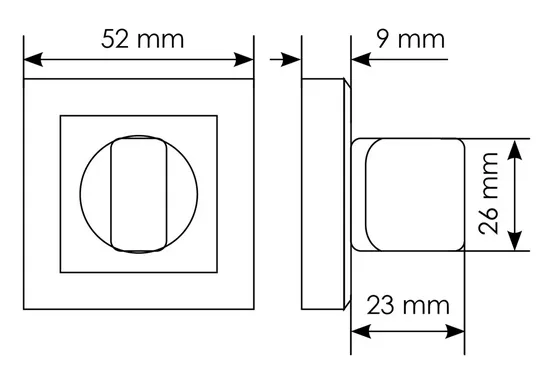 Комплект дверных ручек MH-28 BL-S с заверткой MH-WC-S BL, цвет черный  фотомореллиМахачкала