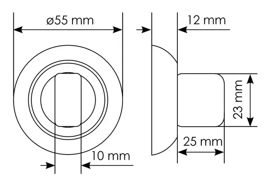 Комплект дверных ручек MH-03 BL с заверткой MH-WC BL + магнитный замок M1895 BL, цвет черный  фото дверная фурнитура Махачкала