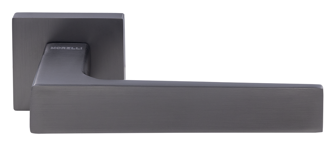 Ручка дверная MIRA  MH-54-S6 GR раздельная на квадратной розетке, цвет графит, ЦАМ фото купить Махачкала