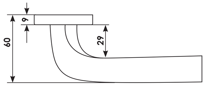 Ручка дверная COMETA R5 NIS раздельная на круглой розетке, цвет - матовый никель, ЦАМ фото фурнитура Махачкала