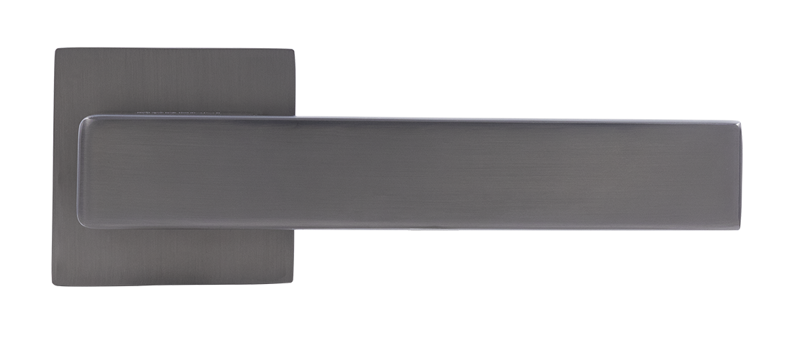 Ручка дверная LOT MH-56-S6 GR раздельная на квадратной розетке 6 мм, цвет графит, ЦАМ фото купить в Махачкале