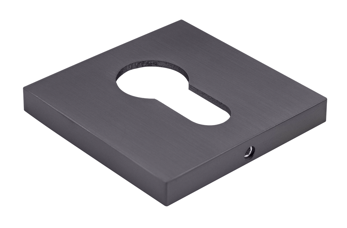 Накладка на замок MH-KH-S6 GR квадратная под евроцилиндр, цвет graphite фото купить Махачкала