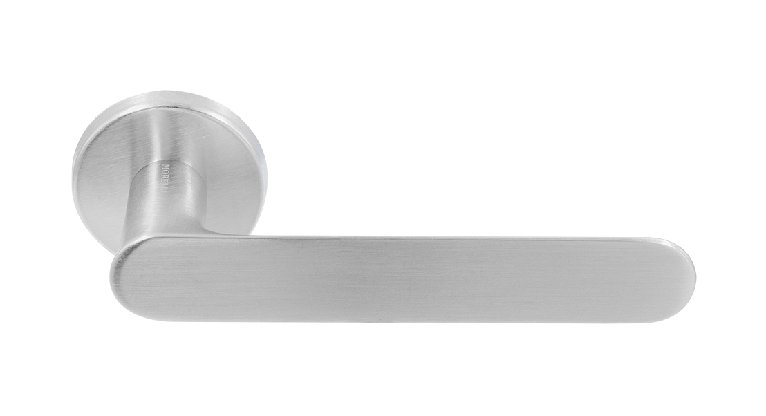 Ручка дверная LE BOAT R5 CSA раздельная на круглой розетке, цвет матовое матовый хром, латунь фото купить Махачкала