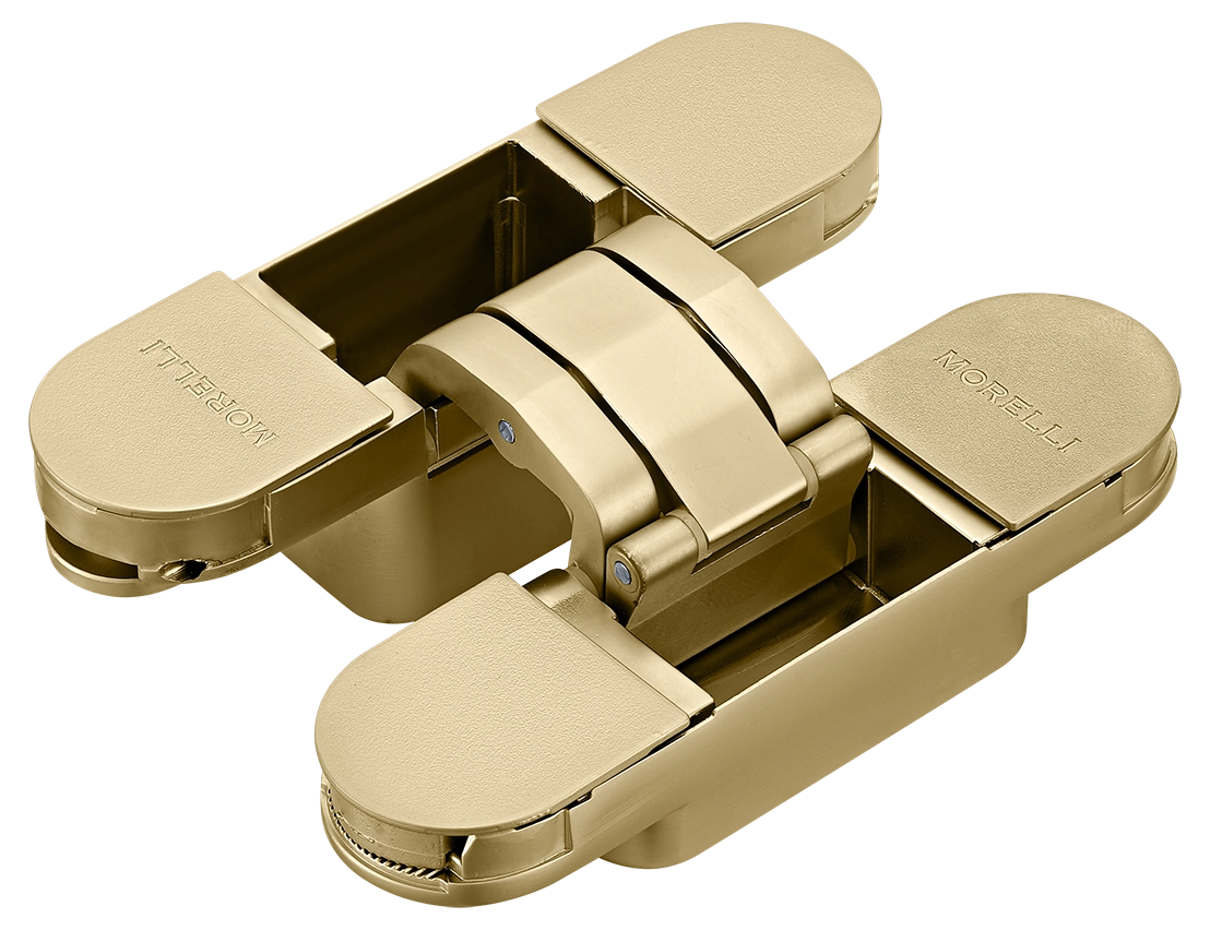 Петля скрытая HH-24 MSG врезная с 3D-регулировкой вес полотна до 40 кг, цвет матовое сатинированное золото фото купить Махачкала
