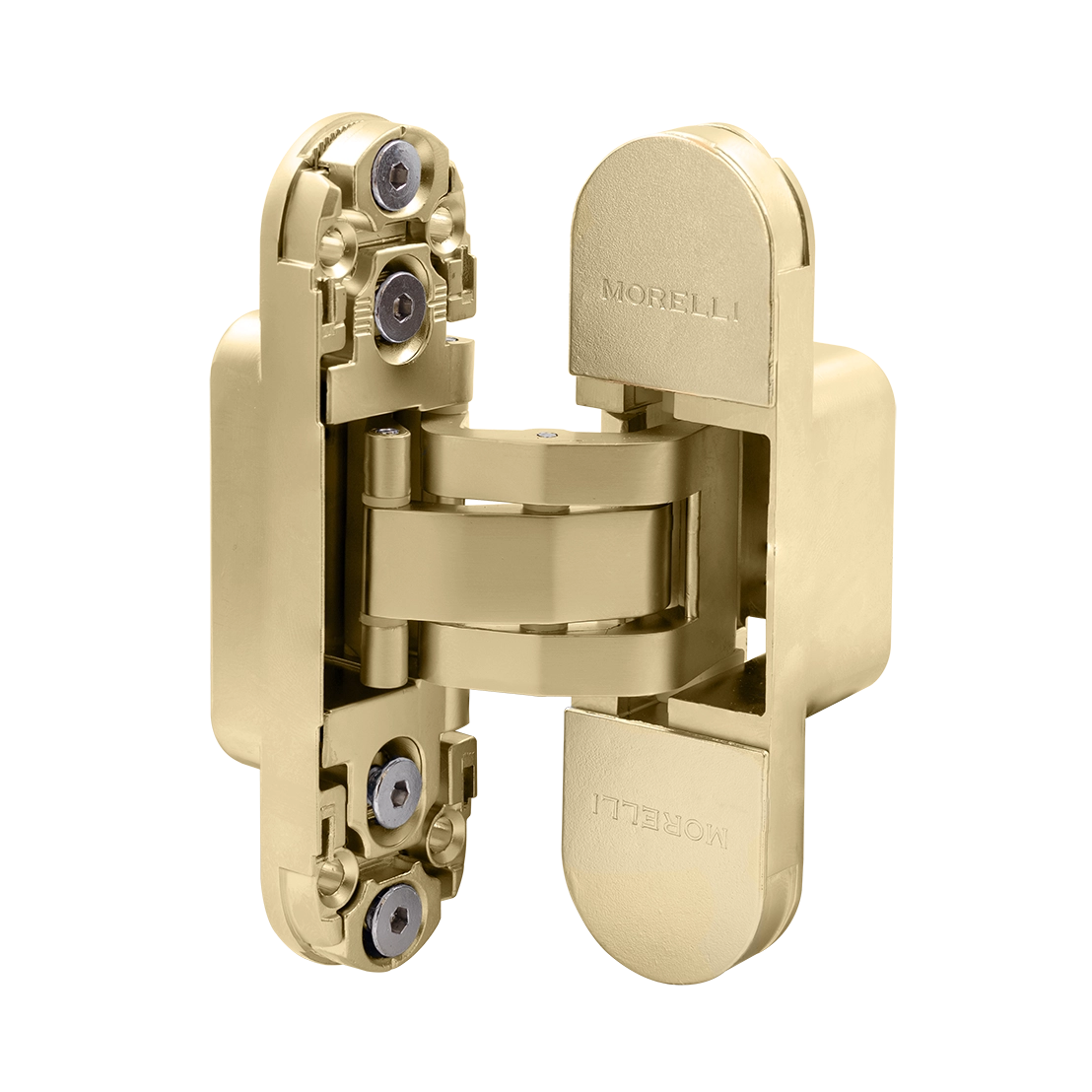 Петля скрытая HH-24 MSG врезная с 3D-регулировкой вес полотна до 40 кг, цвет матовое сатинированное золото фото купить в Махачкале