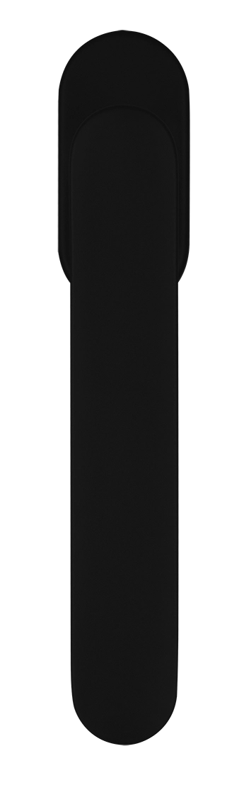 Ручка оконная LE BOAT W1 NERO-ST на прямоугольной розетке, цвет черный soft-touch, латунь фото купить в Махачкале