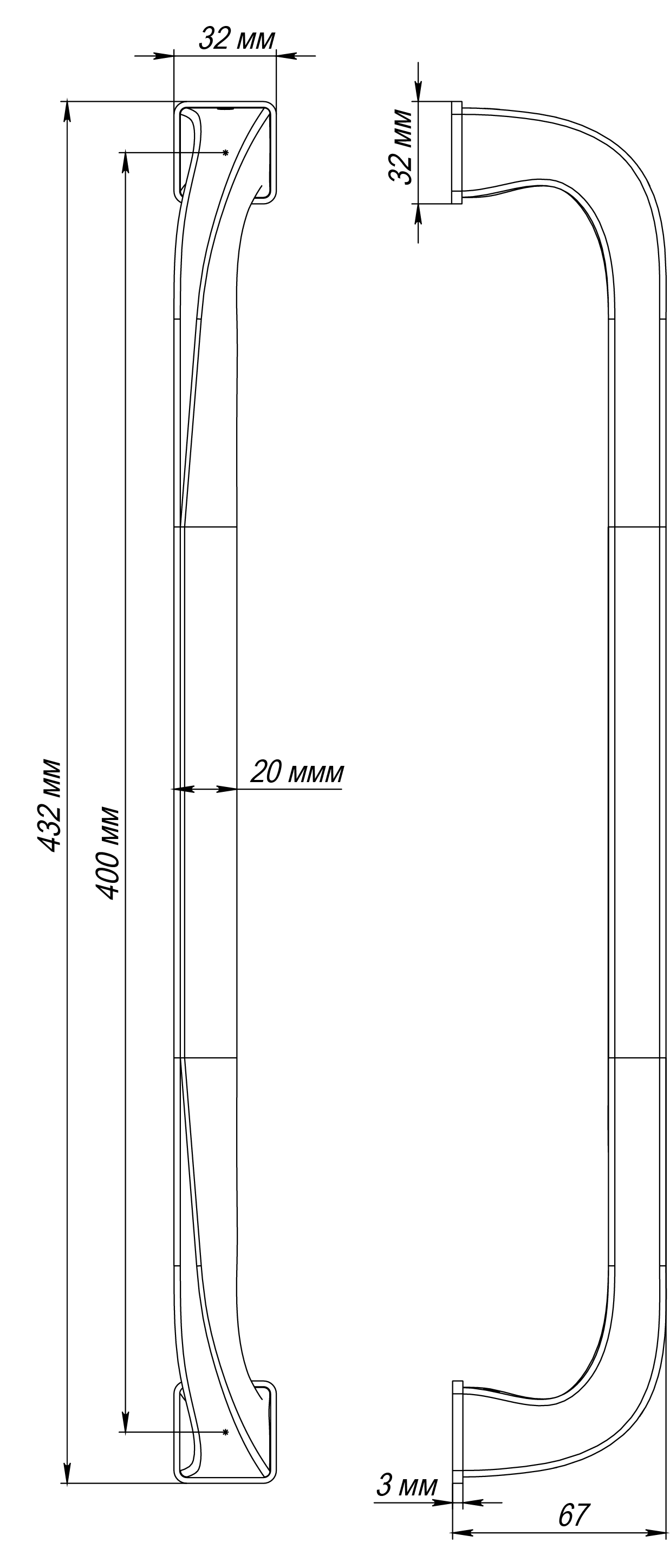 Ручка-скоба WD CONCERT HALL PH SST, цвет Летняя гроза/Summer Storm фотомореллиМахачкала