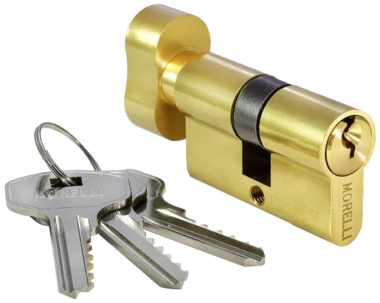 50CK PG, ключевой цилиндр с заверткой (50 мм), цвет - золото фото купить Махачкала