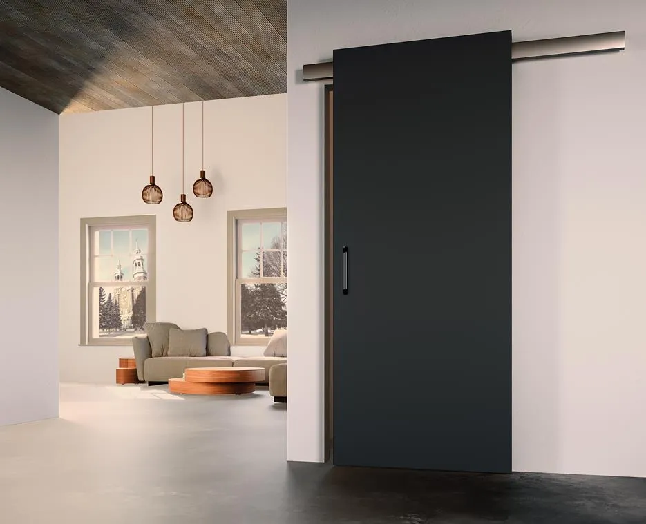 Комплект ESTHETIC для одностворчатой двери от 500 до 1000мм, с доводчиками, цвет - черный фото купить Махачкала
