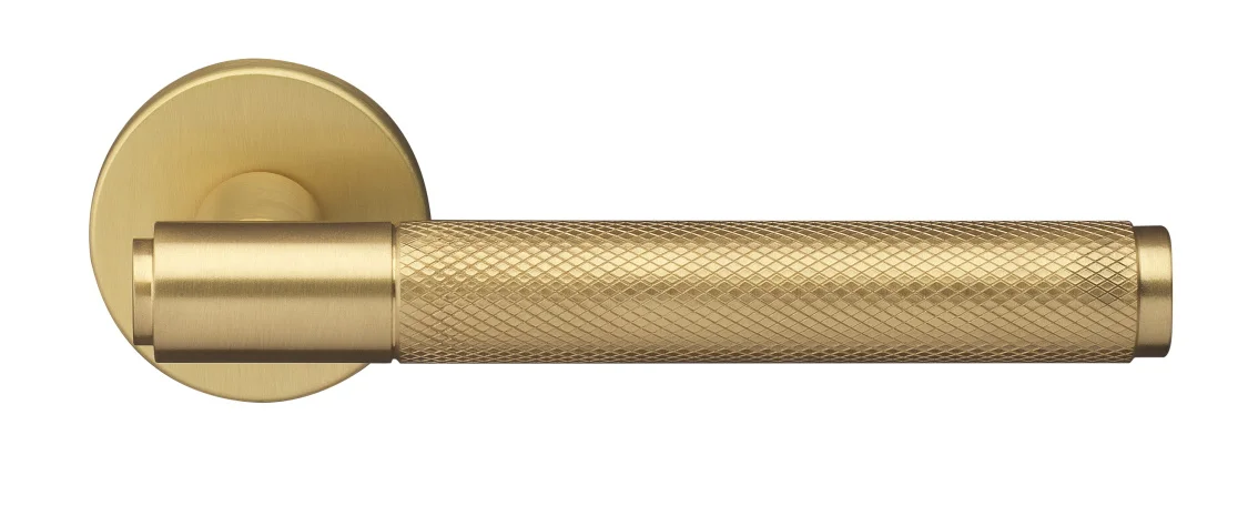 BRIDGE R6 OSA, ручка дверная с усиленной розеткой, цвет -  матовое золото фото купить Махачкала