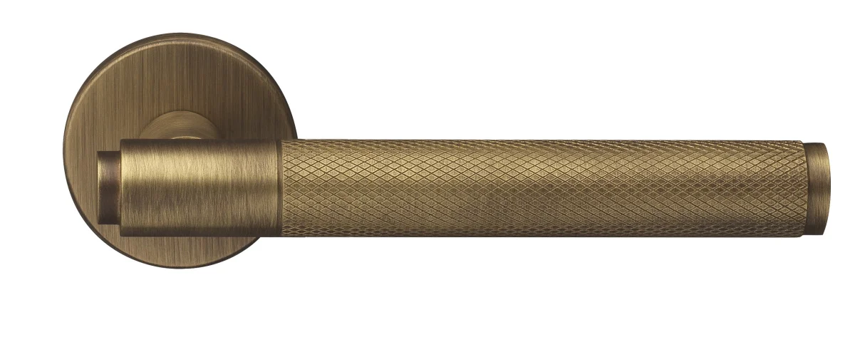 BRIDGE R6 BGO, ручка дверная с усиленной розеткой, цвет -  матовая бронза фото купить Махачкала