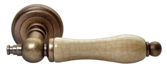 MART, ручка дверная MH-42-CLASSIC OMB/CH, цвет-старая мат.бронза/шампань фото купить Махачкала