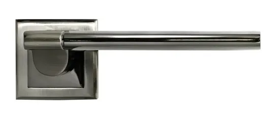 AGBAR, ручка дверная MH-21 SN/BN-S, на квадратной накладке, цвет - бел. никель/черн. никель фото купить в Махачкале