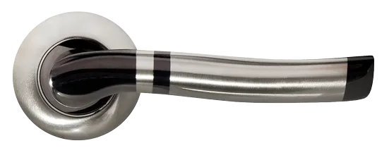 ФОНТАН, ручка дверная MH-04 SN/BN, цвет - бел. никель/черн. никель фото купить в Махачкале