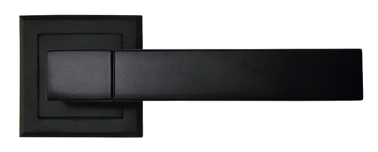 FUKOKU, ручка дверная на квадратной накладке MH-28 BL-S, цвет - черный фото купить в Махачкале