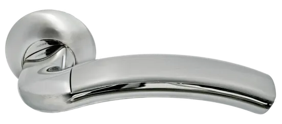 ПАЛАЦЦО, ручка дверная MH-02 SN/CP, цвет - бел. никель/хром фото купить Махачкала