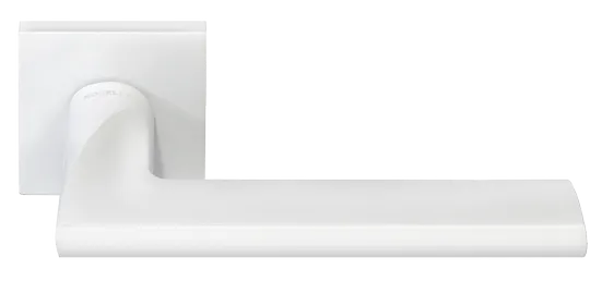 KAFFEE, ручка дверная на квадратной накладке MH-50-S6 W, цвет - белый фото купить Махачкала