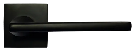 KAFFEE, ручка дверная на квадратной накладке MH-50-S6 BL, цвет - черный фото купить в Махачкале