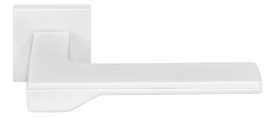 PIERRES, ручка дверная на квадратной накладке MH-49-S6 W, цвет - белый фото купить Махачкала