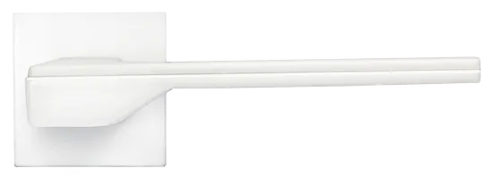 PIERRES, ручка дверная на квадратной накладке MH-49-S6 W, цвет - белый фото купить в Махачкале