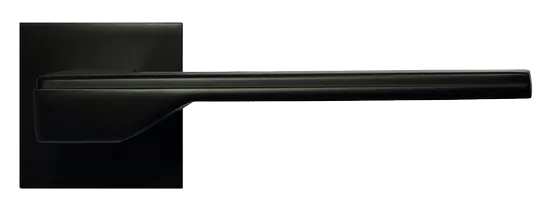 PIERRES, ручка дверная на квадратной накладке MH-49-S6 BL, цвет - черный фото купить в Махачкале