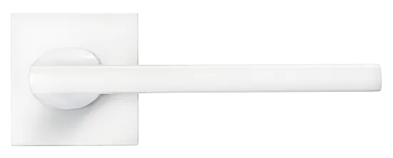 KAFFEE, ручка дверная на квадратной накладке MH-50-S6 W, цвет - белый фото купить в Махачкале