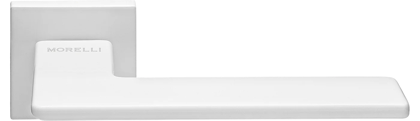 PLATEAU, ручка дверная на квадратной накладке MH-51-S6 W, цвет - белый фото купить Махачкала