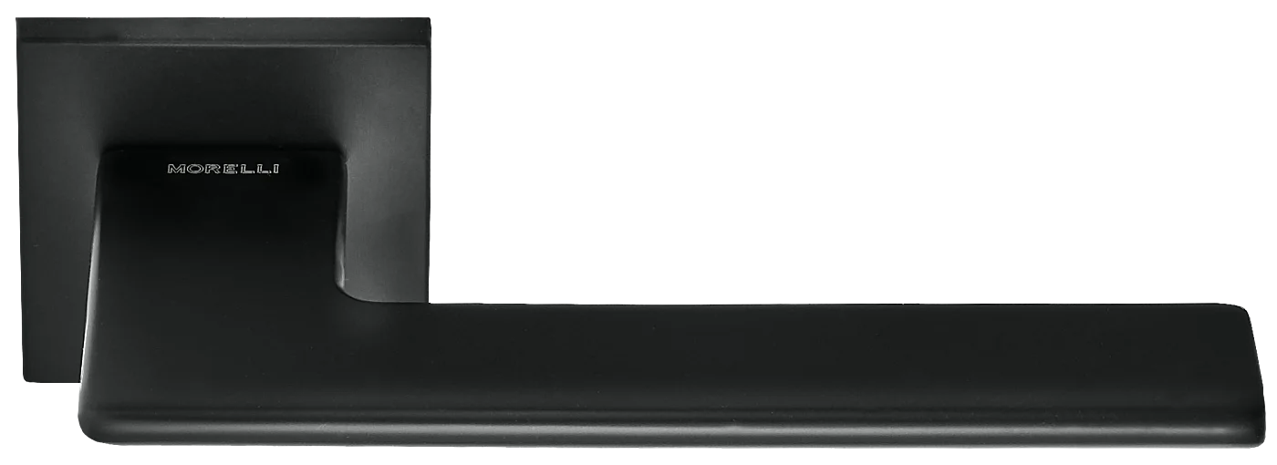 PLATEAU, ручка дверная на квадратной накладке MH-51-S6 BL, цвет - черный фото купить Махачкала