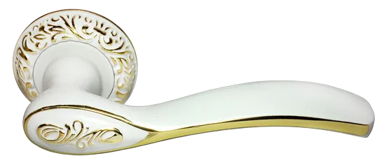 CATHERINE, ручка дверная MH-36-CLP W/PG, цвет - белая эмаль/золото фото купить Махачкала