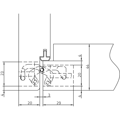 HH-19 B, скрытая петля, цвет - черный фото фурнитура Махачкала