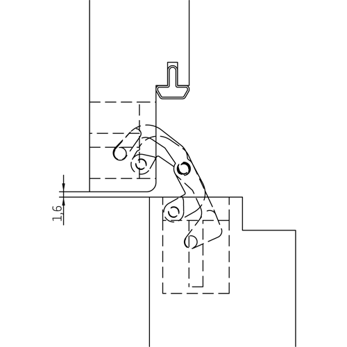 HH-19 B, скрытая петля, цвет - черный фотомореллиМахачкала