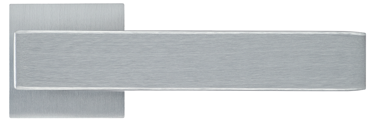 LOT ручка дверная  на квадратной розетке 6 мм, MH-56-S6 SSC, цвет - супер матовый хром фото купить в Махачкале