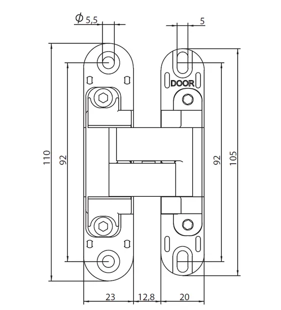 HH-19 B, скрытая петля, цвет - черный фото купить в Махачкале