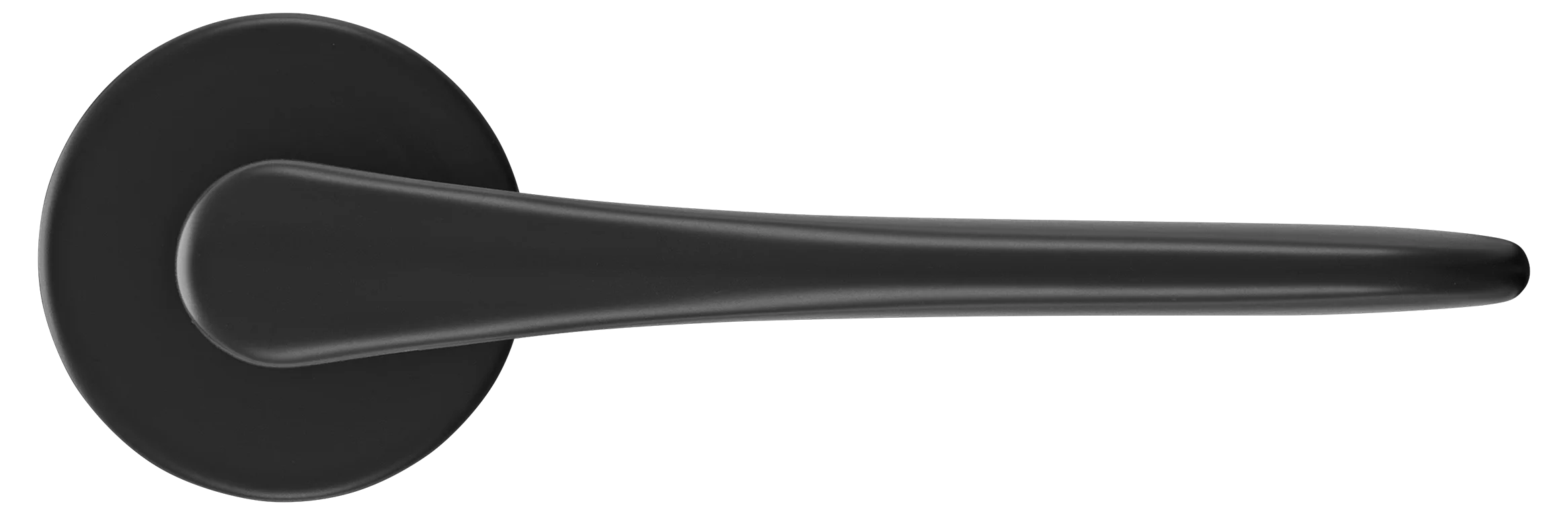 AULA R5 NERO, ручка дверная на розетке 7мм, цвет -  черный фото купить в Махачкале
