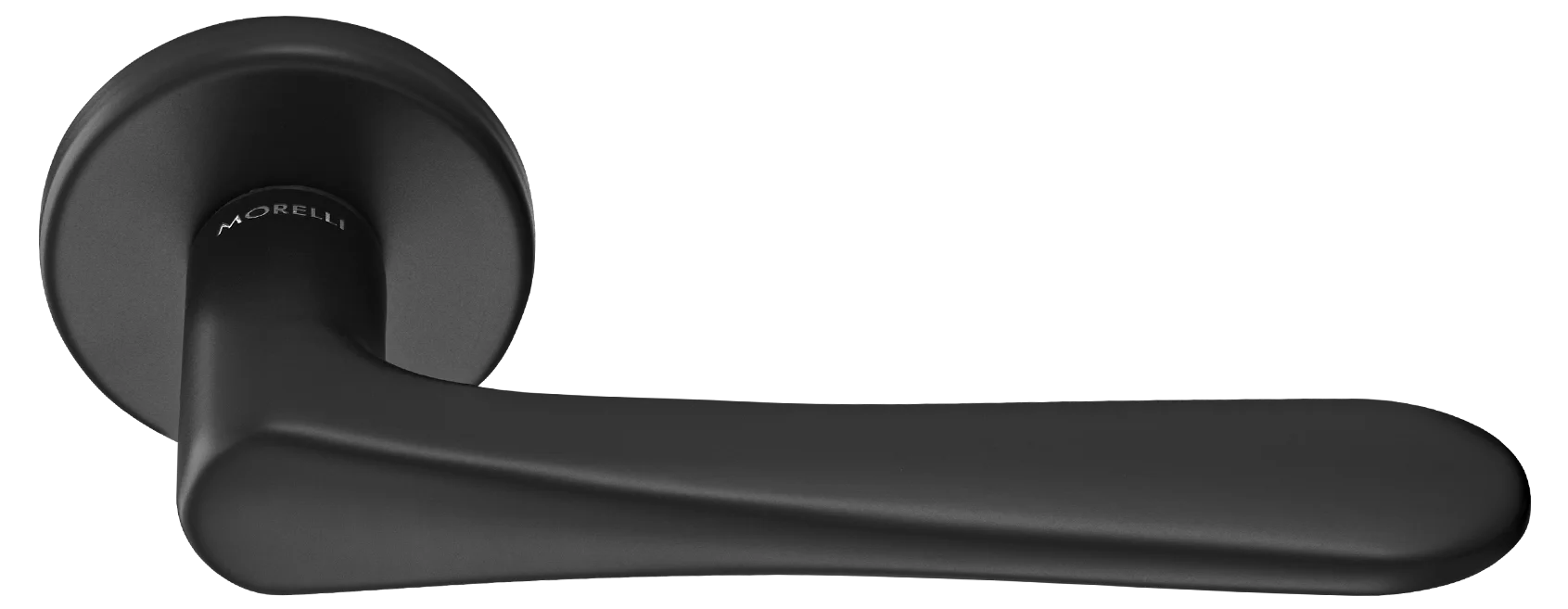 AULA R5 NERO, ручка дверная на розетке 7мм, цвет -  черный фото купить Махачкала