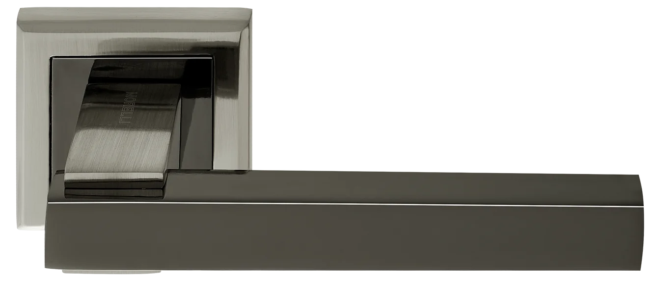 PIQUADRO, ручка дверная MH-37 SN/BN-S, на квадратной накладке, цвет - бел. никель/черн. никель фото купить Махачкала