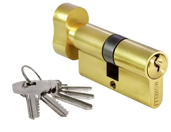 60CK PG, ключевой цилиндр с заверткой (60 мм), цвет - золото фото купить Махачкала