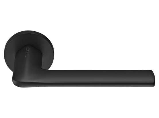 Ручка дверная "OAKA" на круглой розетке 6 мм, MH-61-R6 BL, цвет - чёрный фото купить Махачкала