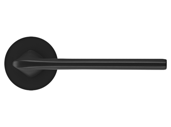 Ручка дверная "OAKA" на круглой розетке 6 мм, MH-61-R6 BL, цвет - чёрный фото купить в Махачкале