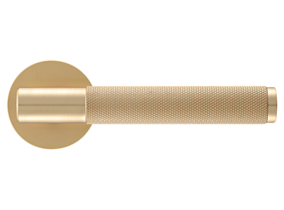 Ручка дверная "AZRIELI" на круглой розетке 6 мм, MH-57-R6T MSG, цвет - мат. сатинированное золото фото купить в Махачкале