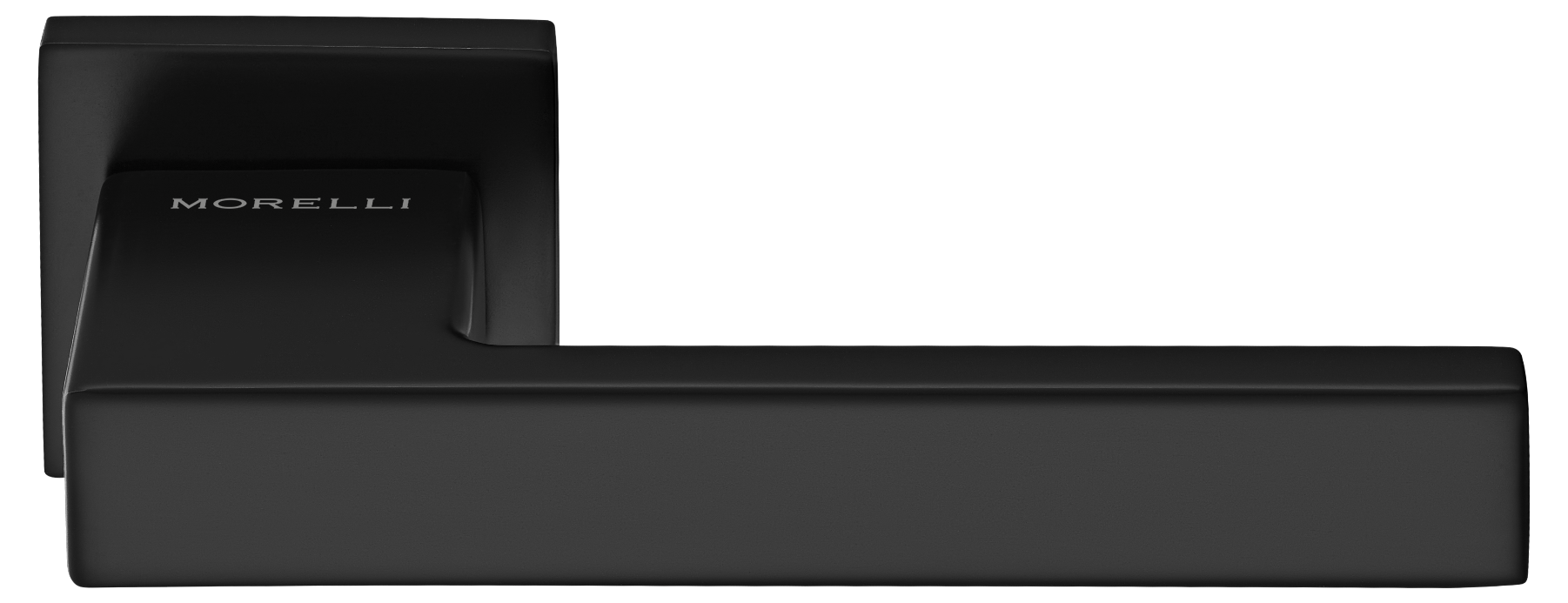 LOT ручка дверная на квадратной розетке 6 мм, MH-56-S6 BL, цвет - черный фото купить Махачкала