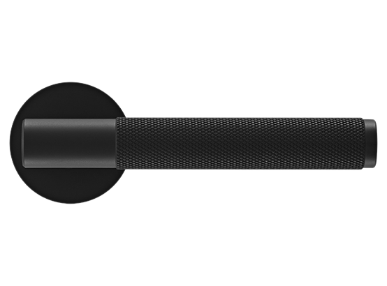 Ручка дверная "AZRIELI" на круглой розетке 6 мм, MH-57-R6T BL, цвет - чёрный фото купить в Махачкале