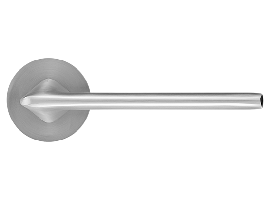 Ручка дверная "OAKA" на круглой розетке 6 мм, MH-61-R6 MSC цвет - мат. сатинированный хром фото купить в Махачкале