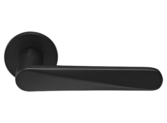 CAYAN - ручка дверная  на круглой розетке 6 мм, MH-58-R6 BL,  цвет - чёрный фото купить Махачкала