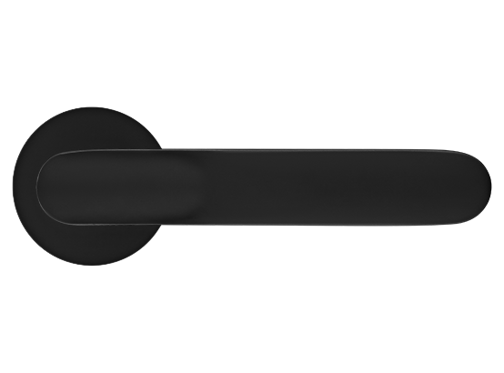 GARAK  ручка дверная на круглой розетке 6 мм, MH-59-R6 BL, цвет - чёрный фото купить в Махачкале